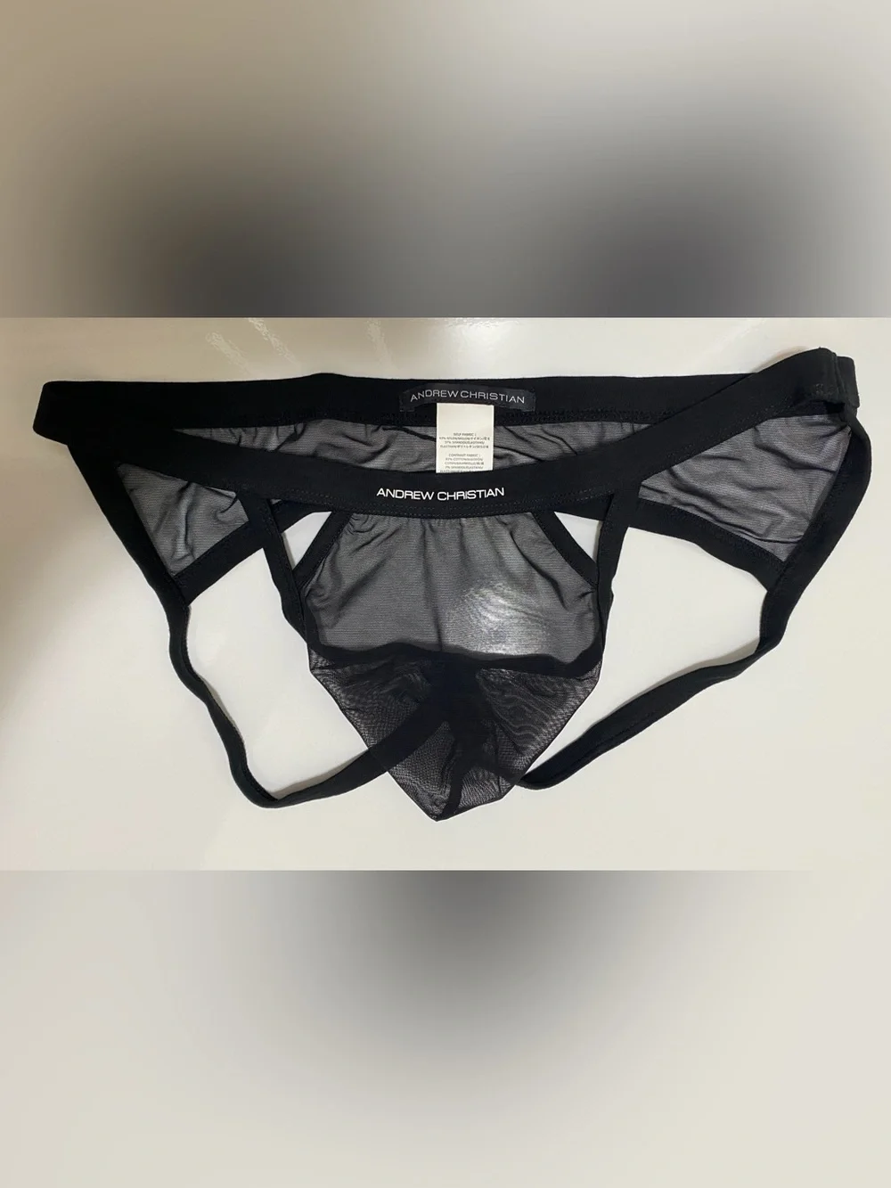 NWT! Andrew Christian Jumper Jock MED Black 🥵
